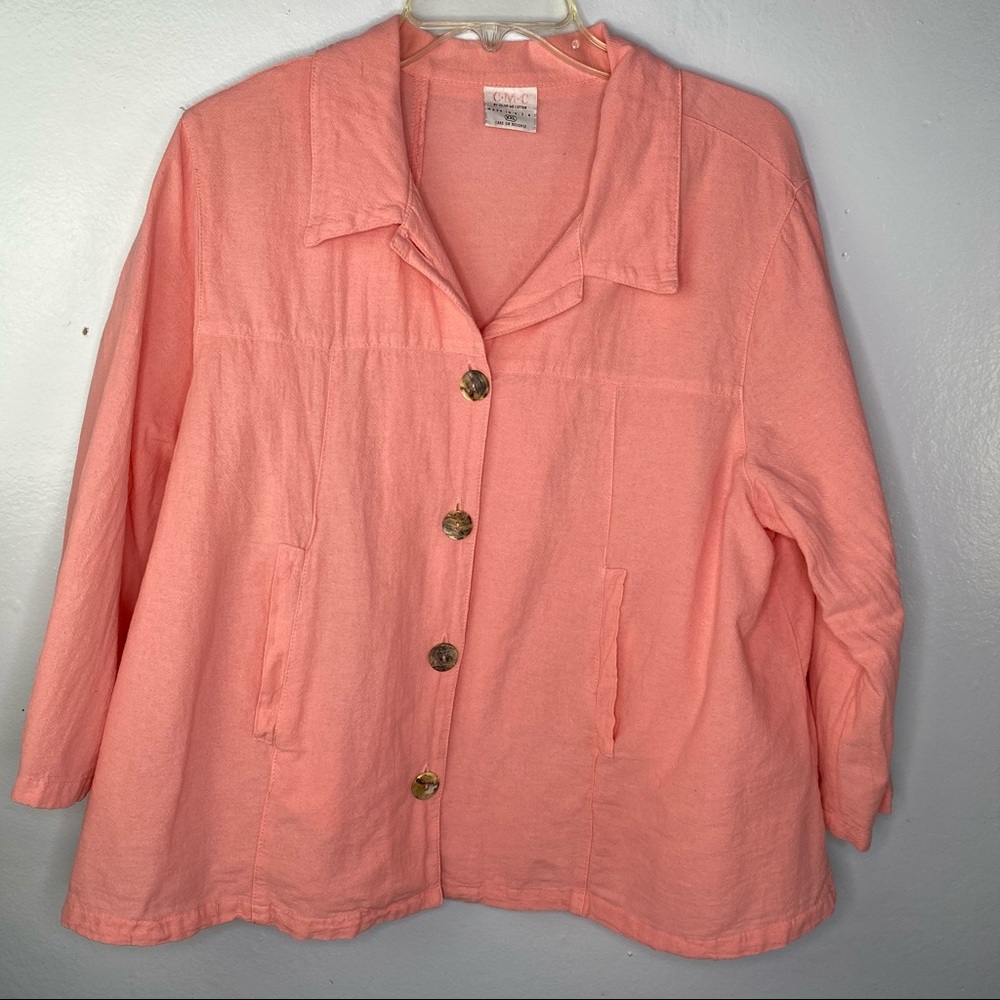Peach C.M.C Color Me Cotton Lightweight Jacket XXL